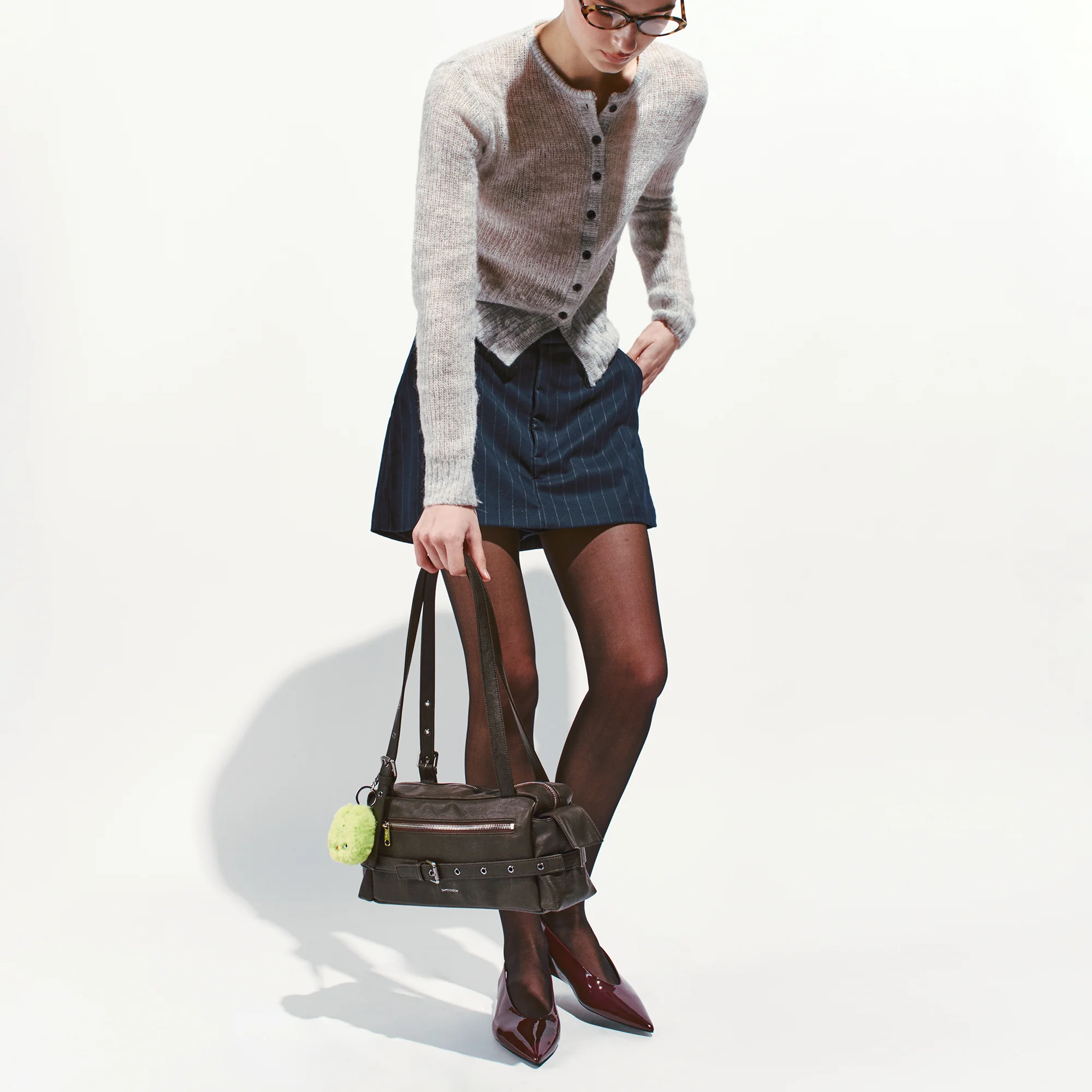 belt utility bag M brushed chocolate - Image 6