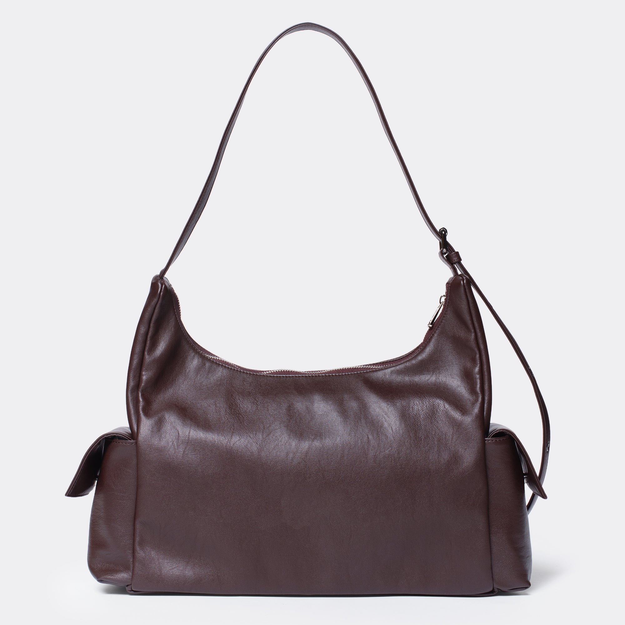 pocket mug bag L nappa chocolate - Image 3