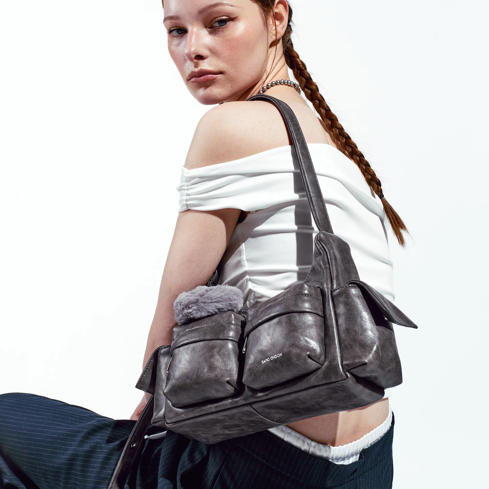 pocket mug bag M baked gray - Image 6