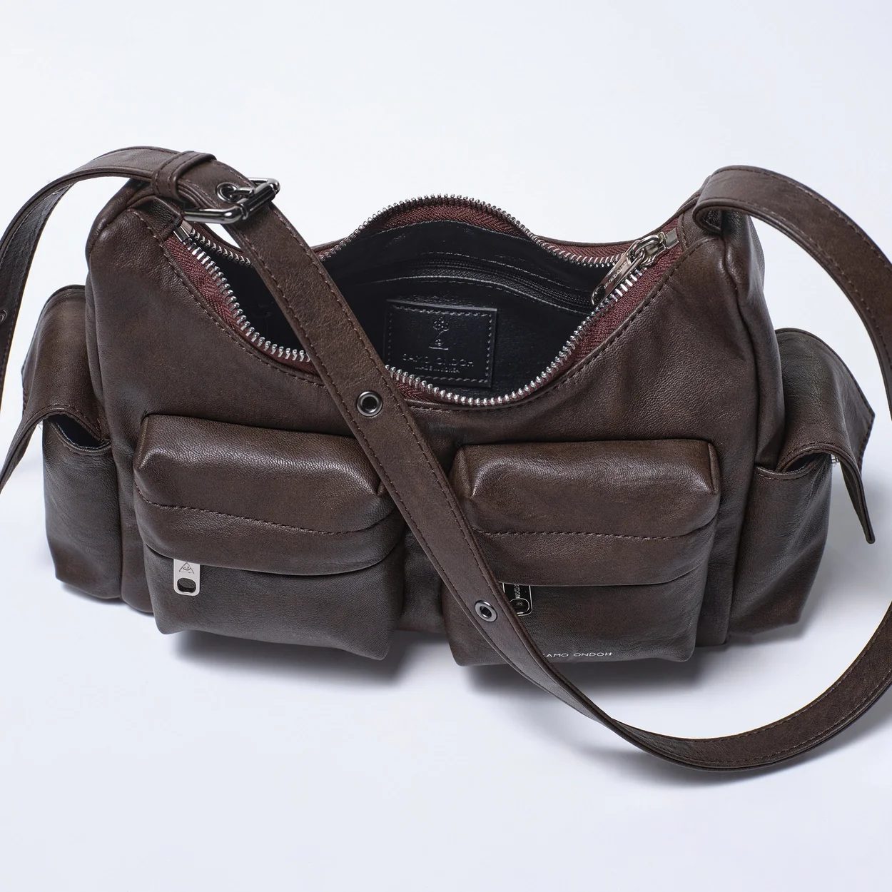 pocket mug bag M brushed chocolate - Image 4