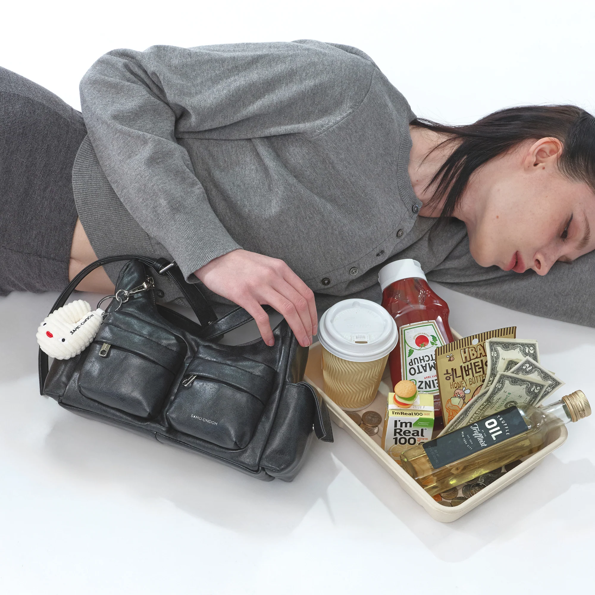 pocket mug bag M veg charcoal - Image 6