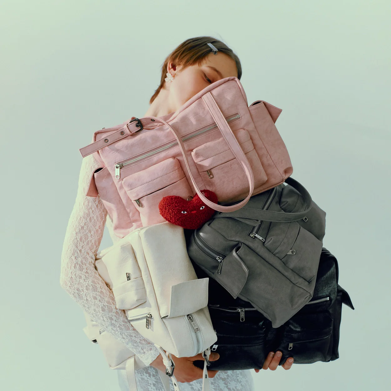 pocket utility bag L brushed pink - Image 5