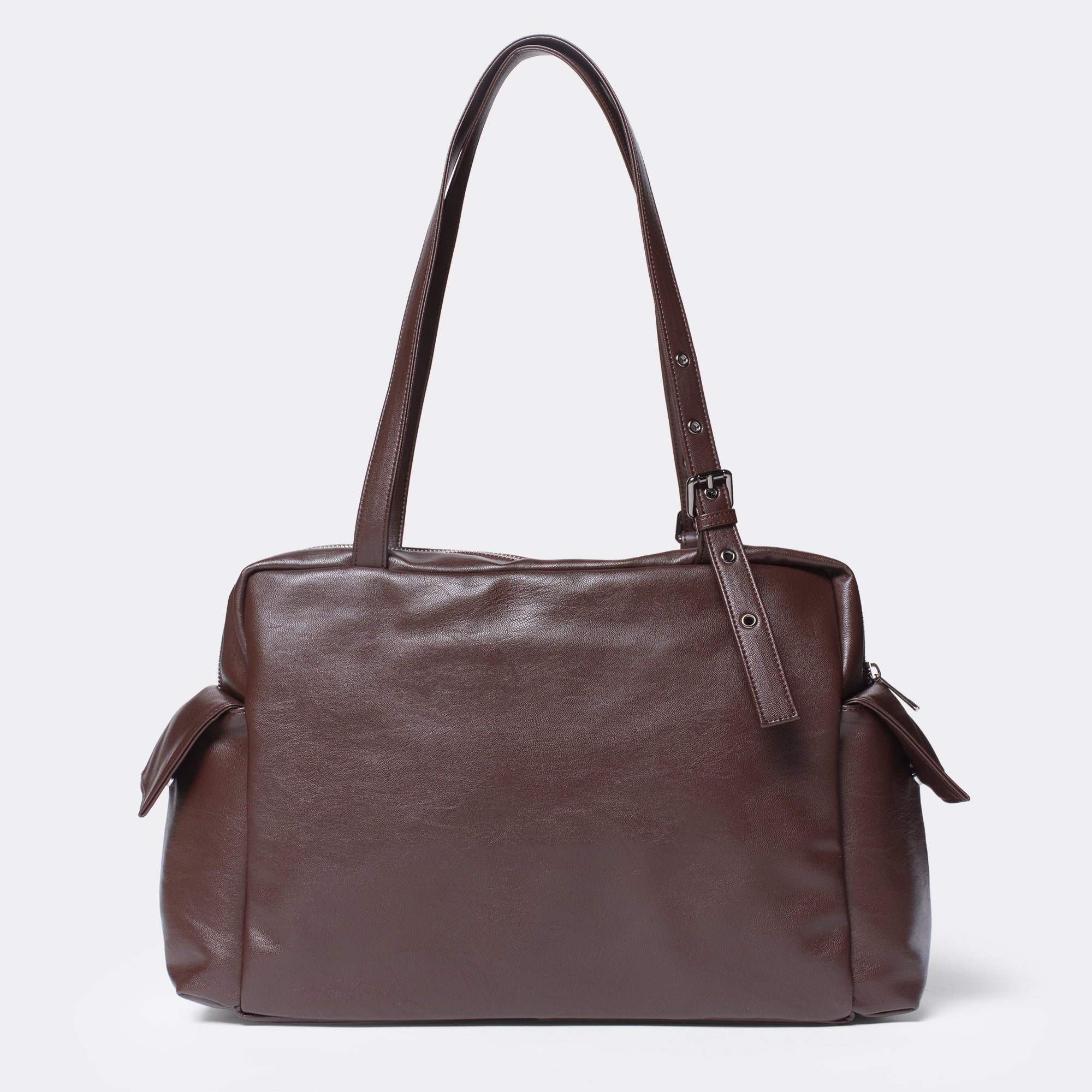 pocket utility bag L nappa chocolate - Image 3