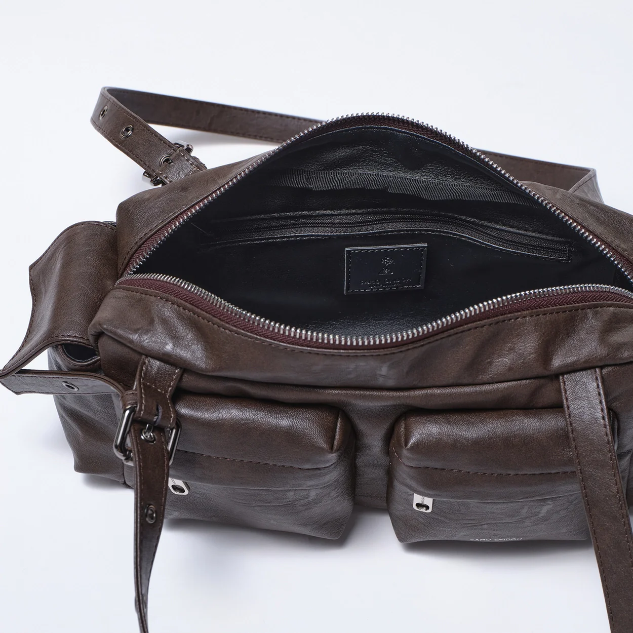 pocket utility bag M brushed chocolate - Image 4