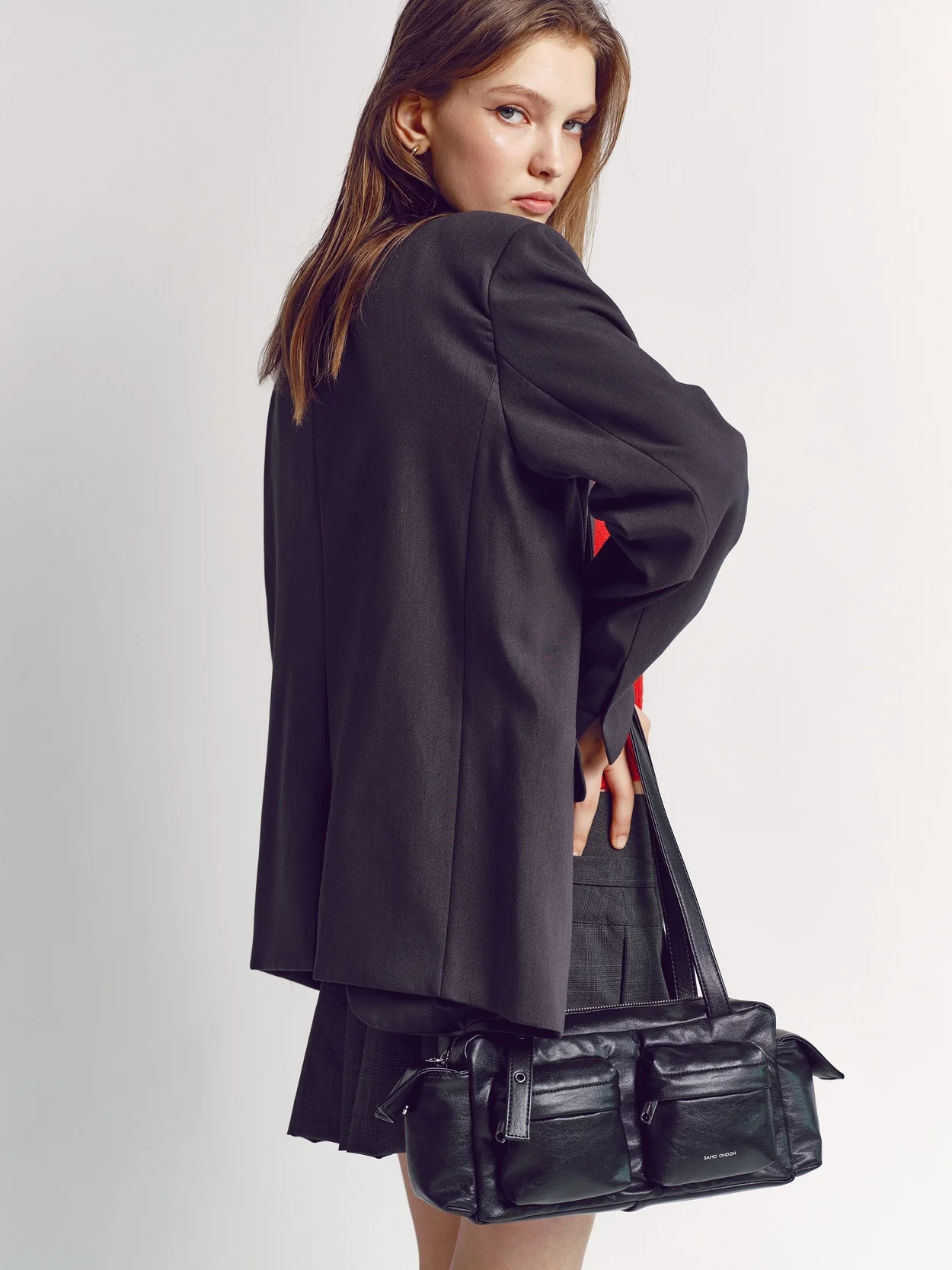 pocket utility bag M nappa black - Image 5