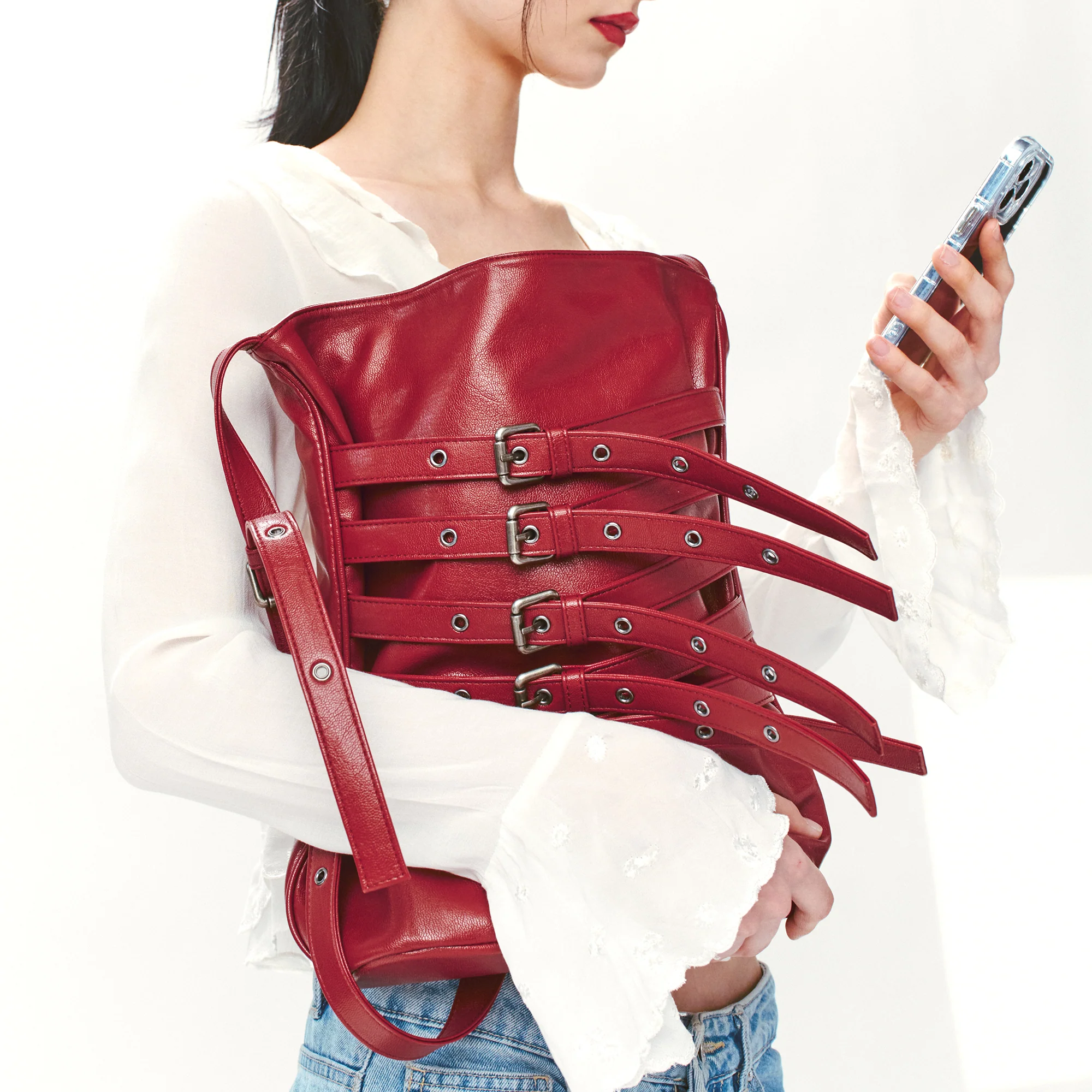 rockchic bag M goat red - Image 4