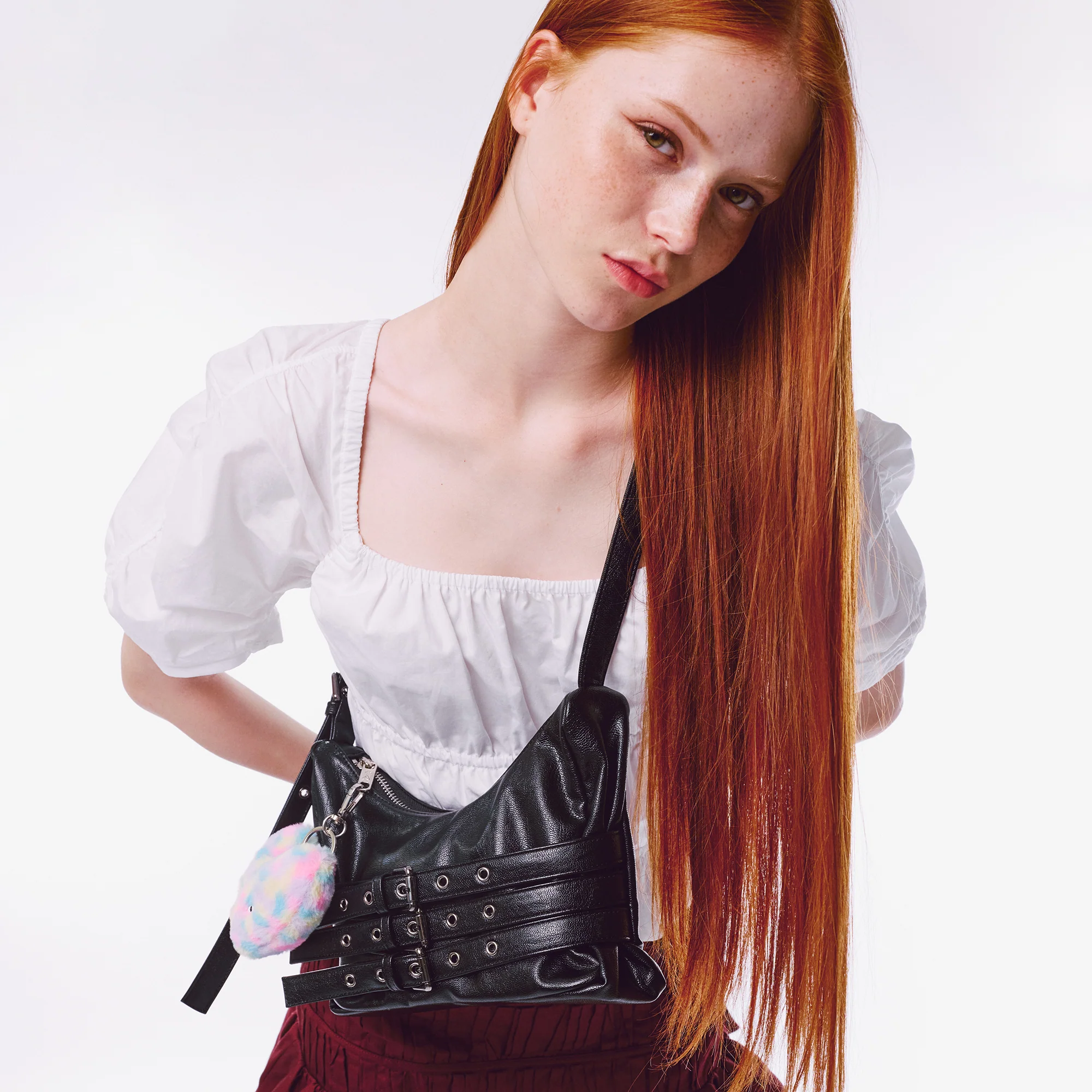 trio belt mug bag M goat black - Image 6