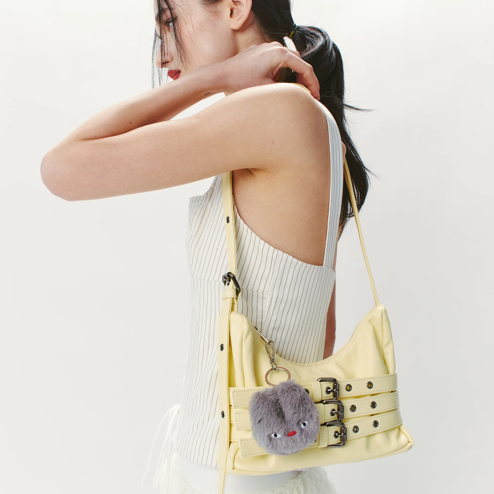 trio belt mug bag M goat lime - Image 6