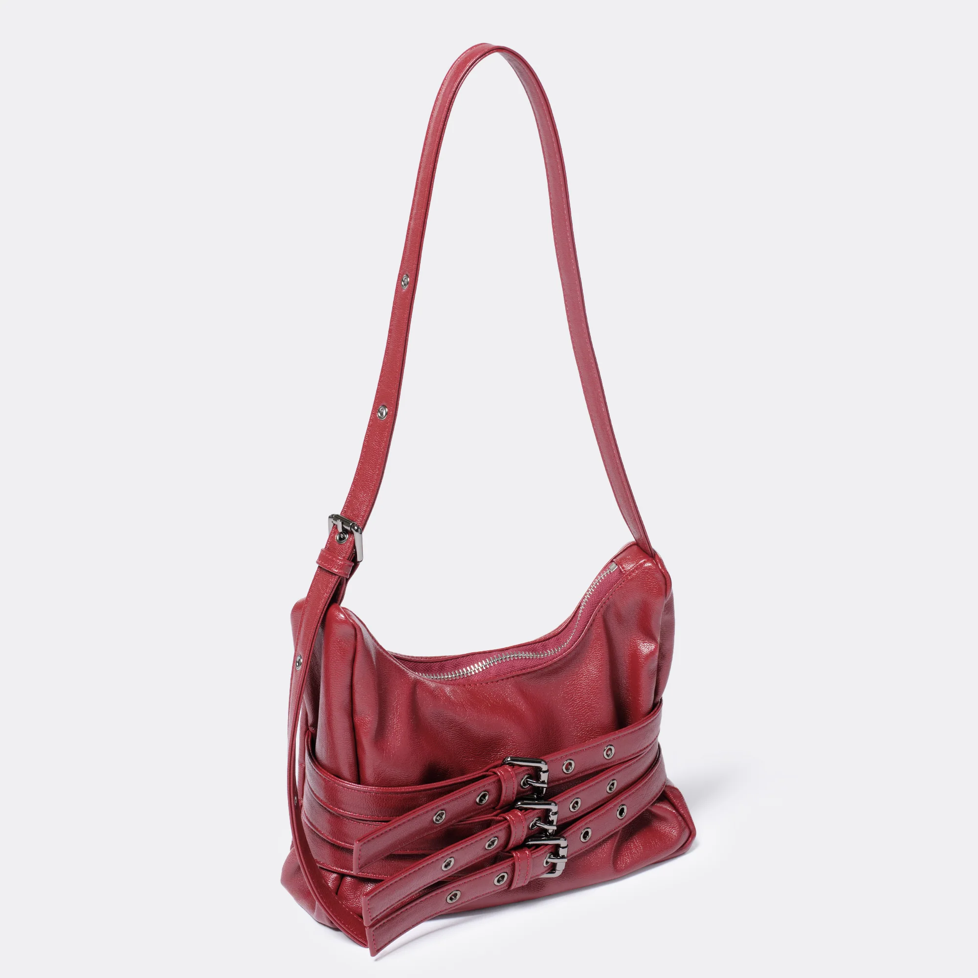 trio belt mug bag M goat red - Image 3