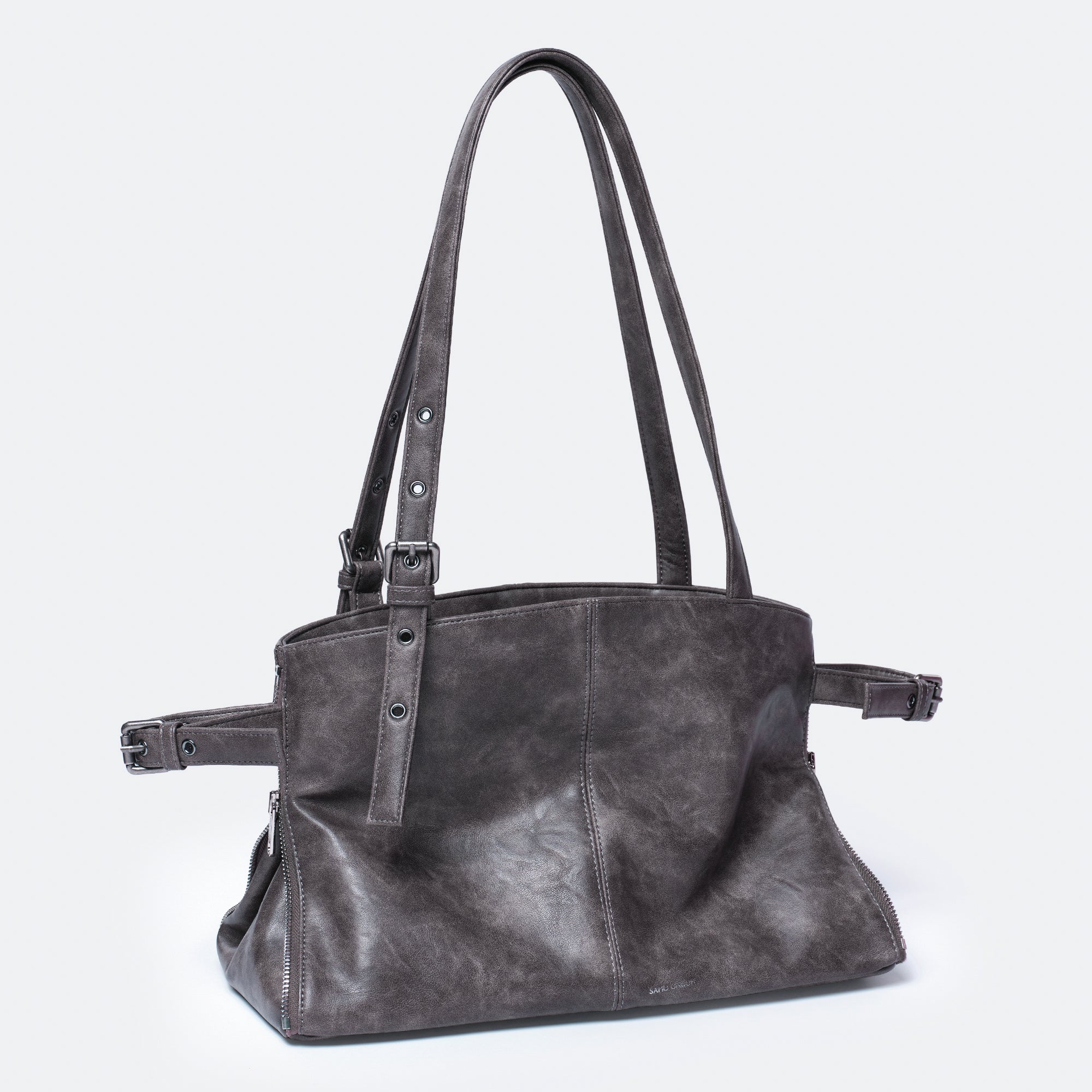 zipper shopper bag M baked gray - Image 3