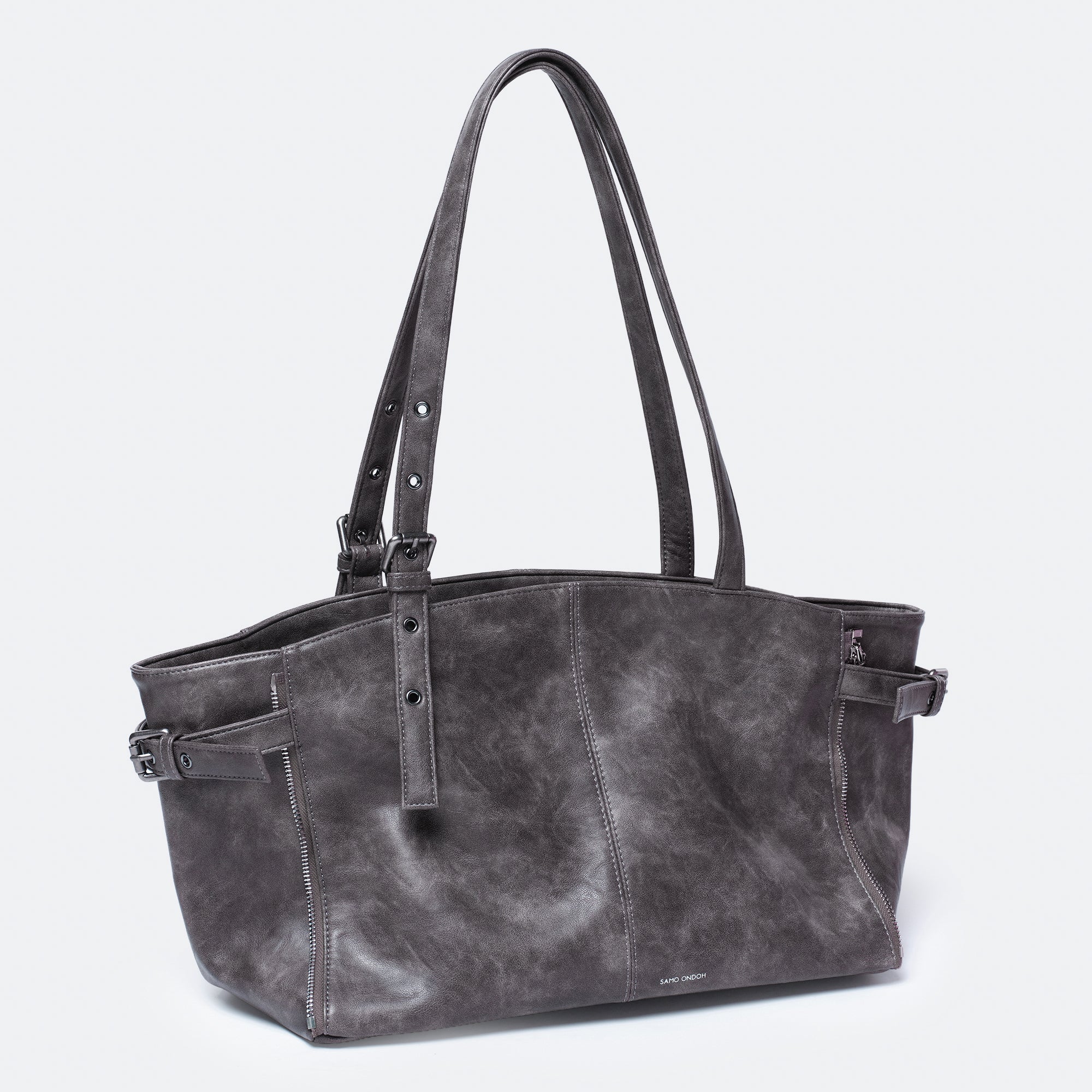zipper shopper bag M baked gray - Image 4