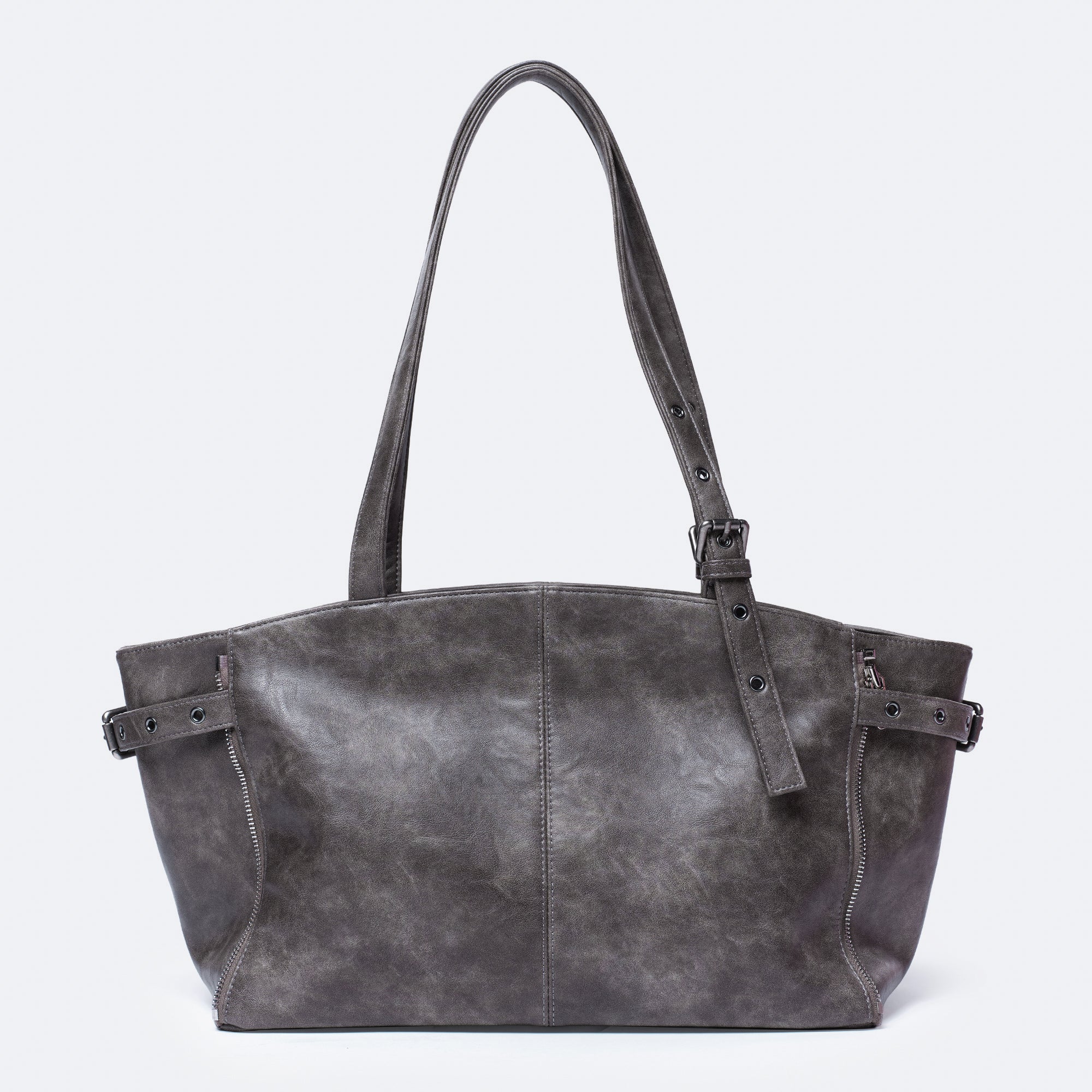 zipper shopper bag M baked gray - Image 5