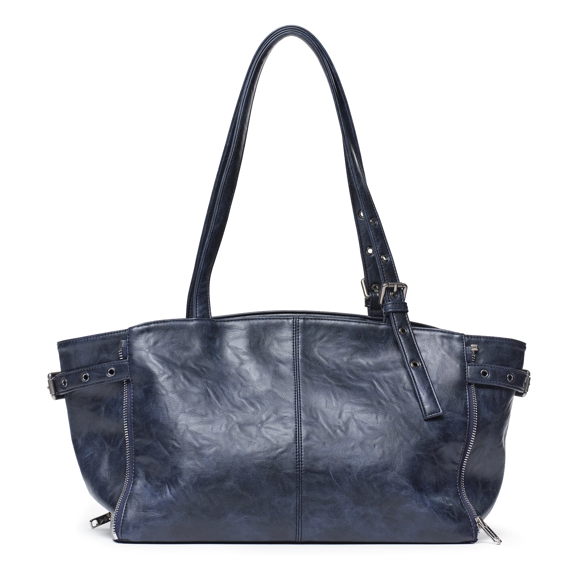 zipper shopper bag M baked navy - Image 5