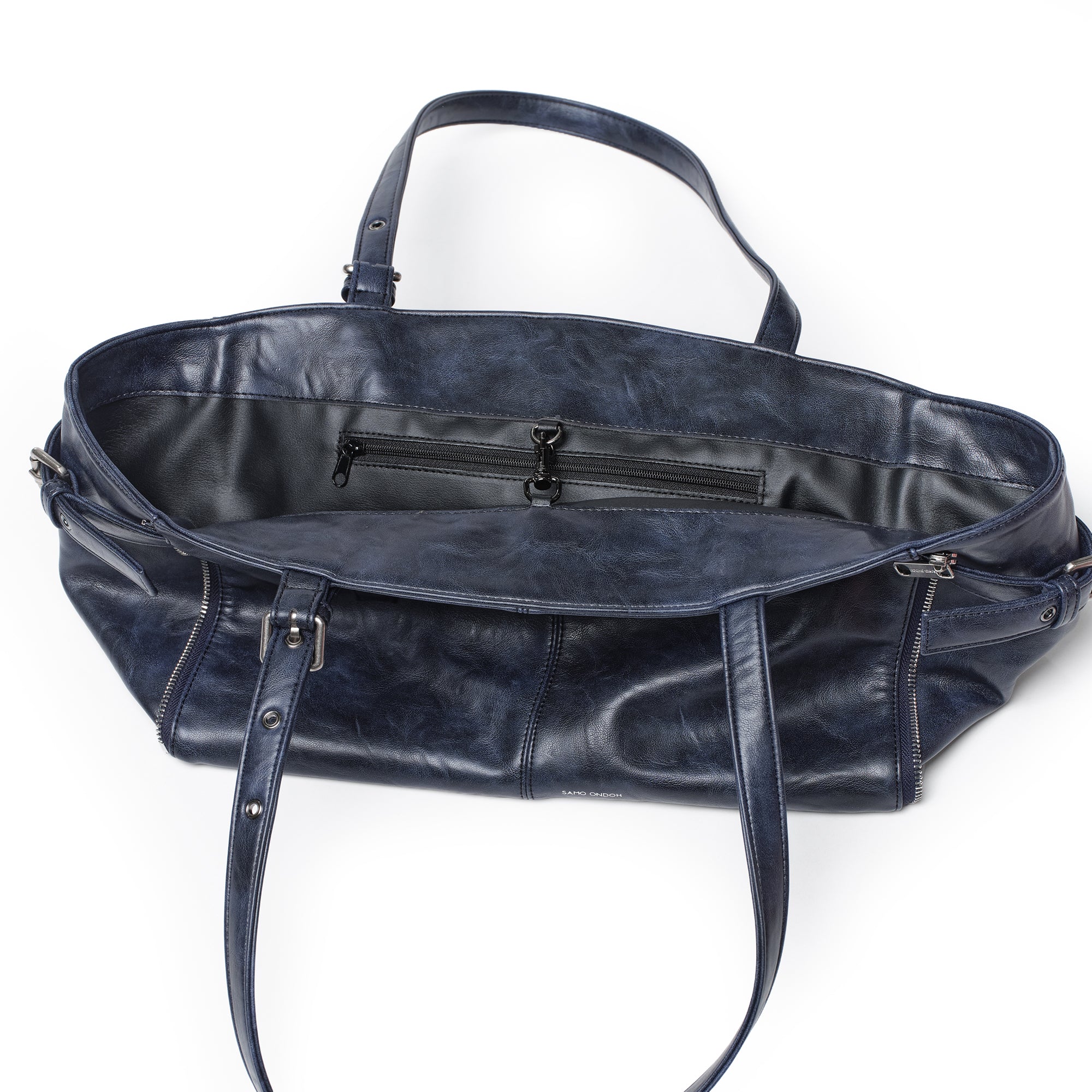 zipper shopper bag M baked navy - Image 6