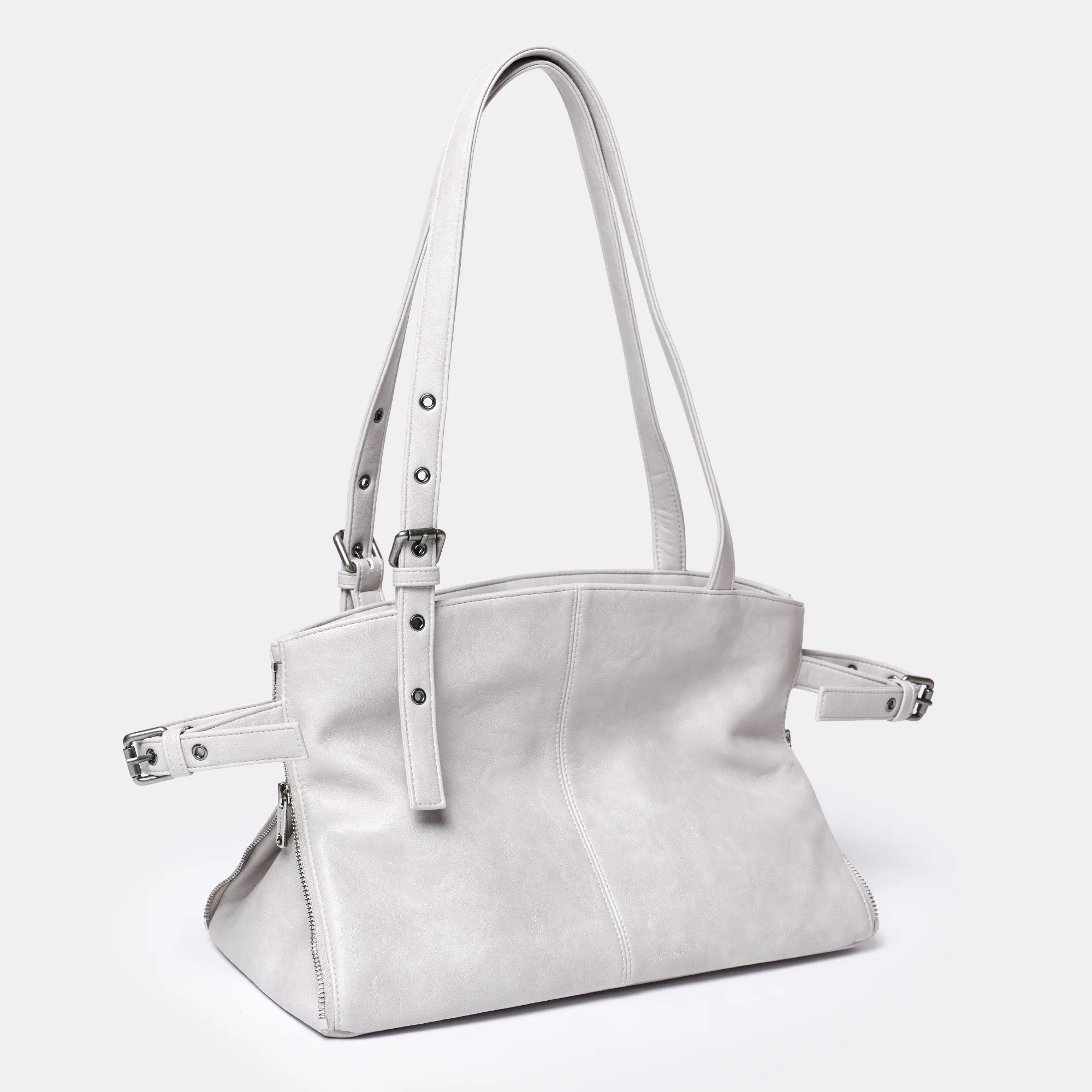 zipper shopper bag M baked powder - Image 4