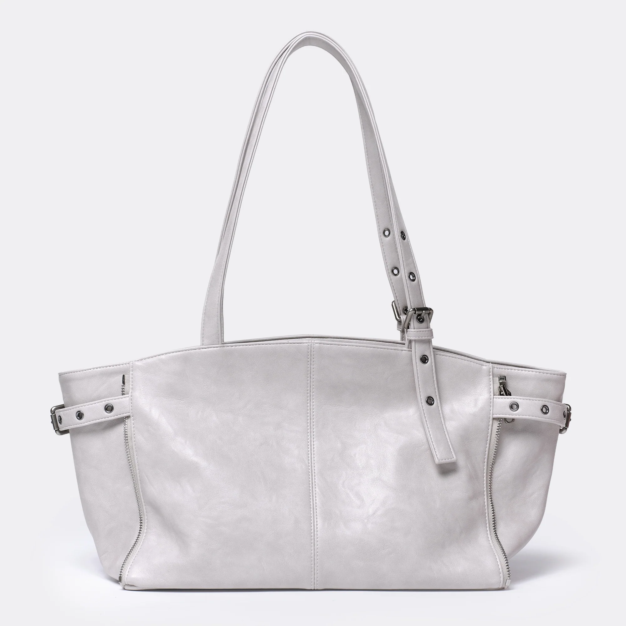 zipper shopper bag M baked powder - Image 5